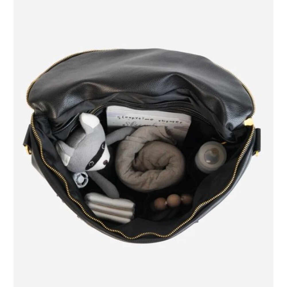 Fawn Design Diaper bag Black Faux Leather Diaper Bag Backpack Original *GUC* - Picture 7 of 9